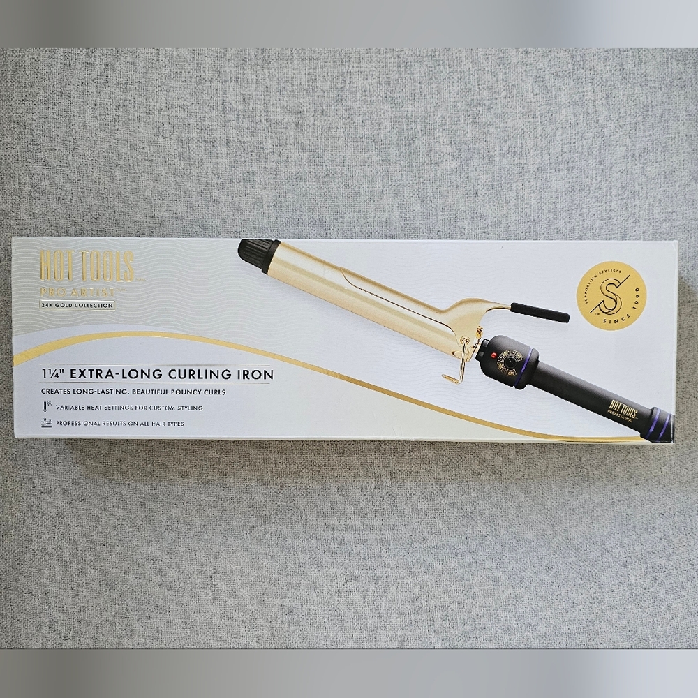 Hot Tools Pro Artist 24K Gold Collection 1¼" Extra-Long Curling Iron